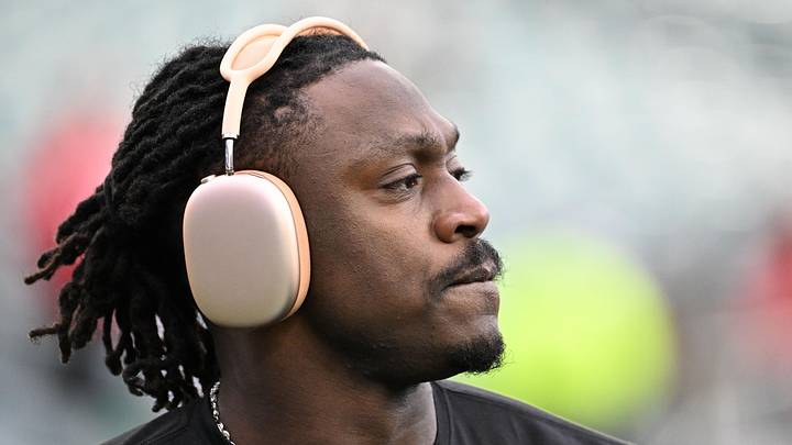 Jan 11, 2026; Philadelphia, PA, USA; Philadelphia Eagles wide receiver A.J. Brown (11) during warmups against the San Francisco 49ers in an NFC Wild Card Round game at Lincoln Financial Field. Mandatory Credit: Eric Hartline-Imagn Images