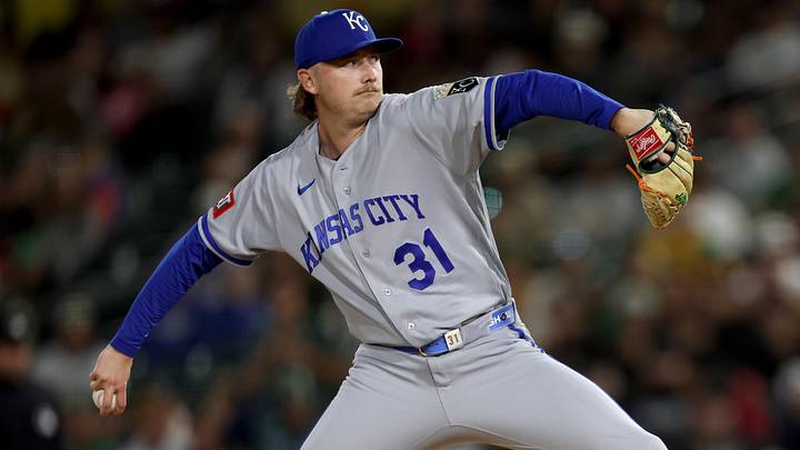 Apr 28, 2026; West Sacramento, California, USA; Kansas City Royals pitcher Nick Mears (31) throws a pitch against the Athletics during the ninth inning at Sutter Health Park. Mandatory Credit: Dennis Lee-Imagn Images Apr 28, 2026; West Sacramento, California, USA; Kansas City Royals pitcher Nick Mears (31) throws a pitch against the Athletics during the ninth inning at Sutter Health Park. Mandatory Credit: Dennis Lee-Imagn Images