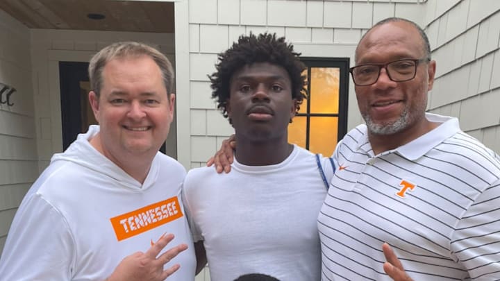 Jackson Academy LB TJ White during an unofficial visit to Tennessee.