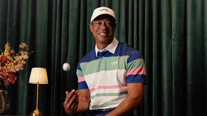 Tiger Woods wears pieces from Sun Day Red's 'Spring Traditions' collection.