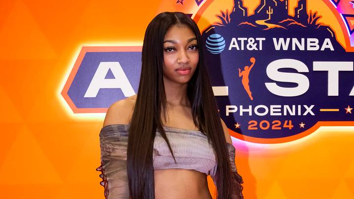 Angel Reese arrives prior to the WNBA All Star Game. Angel Reese arrives prior to the WNBA All Star Game.