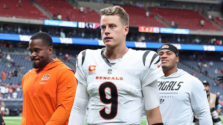 Sep 20, 2026; Houston, Texas, USA; Cincinnati Bengals quarterback Joe Burrow (9) walks off the field after the game against the Houston Texans at Reliant Stadium. Mandatory Credit: Troy Taormina-Imagn Images Sep 20, 2026; Houston, Texas, USA; Cincinnati Bengals quarterback Joe Burrow (9) walks off the field after the game against the Houston Texans at Reliant Stadium. Mandatory Credit: Troy Taormina-Imagn Images