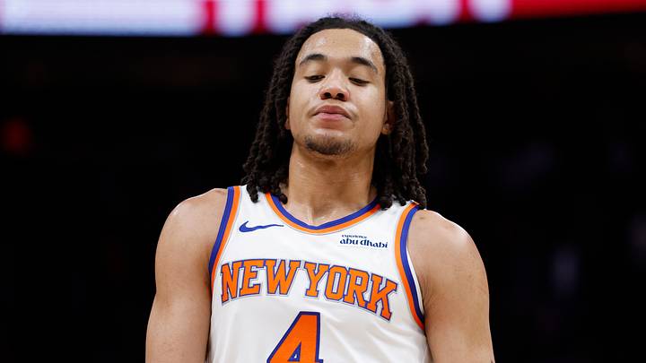 Feb 6, 2026; Detroit, Michigan, USA; New York Knicks forward Pacome Dadiet (4) walks off the court after the game against the Detroit Pistons at Little Caesars Arena. Mandatory Credit: Rick Osentoski-Imagn Images Feb 6, 2026; Detroit, Michigan, USA; New York Knicks forward Pacome Dadiet (4) walks off the court after the game against the Detroit Pistons at Little Caesars Arena. Mandatory Credit: Rick Osentoski-Imagn Images