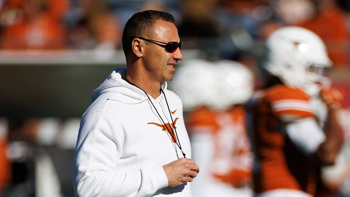 Dec 31, 2025; Orlando, FL, USA; Texas Longhorns head coach Steve Sarkisian looks on before a game against the Michigan Wolverines at Camping World Stadium. Mandatory Credit: Matt Pendleton-Imagn Images Dec 31, 2025; Orlando, FL, USA; Texas Longhorns head coach Steve Sarkisian looks on before a game against the Michigan Wolverines at Camping World Stadium. Mandatory Credit: Matt Pendleton-Imagn Images