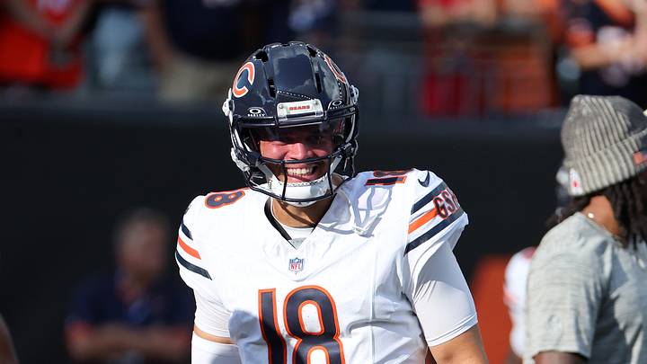 Aug 22, 2026; Cincinnati, Ohio, USA; Chicago Bears quarterback Caleb Williams (18) warms up before the game against the Cincinnati Bengals at Paycor Stadium. Mandatory Credit: Joseph Maiorana-Imagn Images Aug 22, 2026; Cincinnati, Ohio, USA; Chicago Bears quarterback Caleb Williams (18) warms up before the game against the Cincinnati Bengals at Paycor Stadium. Mandatory Credit: Joseph Maiorana-Imagn Images
