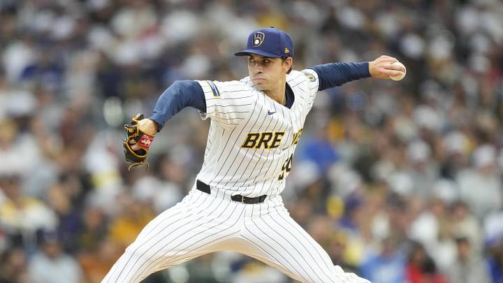 May 23, 2026; Milwaukee, Wisconsin, USA; Milwaukee Brewers pitcher Robert Gasser (54) throws a pitch during the second inning against the Los Angeles Dodgers at American Family Field. Mandatory Credit: Jeff Hanisch-Imagn Images May 23, 2026; Milwaukee, Wisconsin, USA; Milwaukee Brewers pitcher Robert Gasser (54) throws a pitch during the second inning against the Los Angeles Dodgers at American Family Field. Mandatory Credit: Jeff Hanisch-Imagn Images