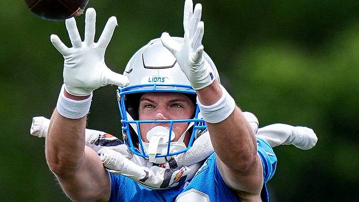 Detroit Lions wide receiver Isaac Teslaa (18). Detroit Lions wide receiver Isaac Teslaa (18).