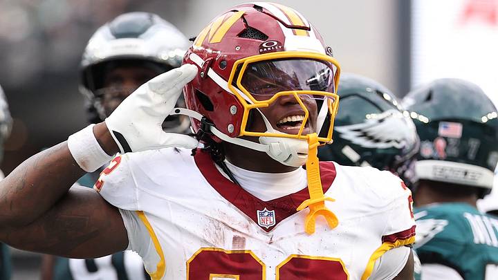 Washington Commanders running back Jacory Croskey-Merritt 