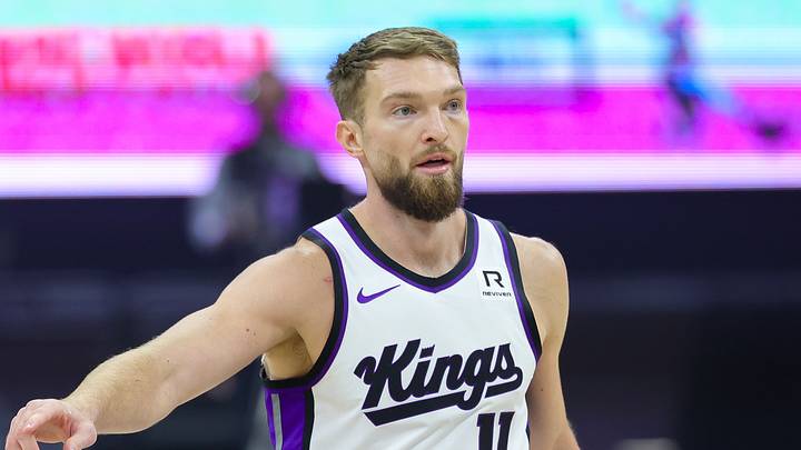 Nov 8, 2024; Sacramento, California, USA; Sacramento Kings forward Domantas Sabonis (11) during the first quarter against the Los Angeles Clippers at Golden 1 Center. Mandatory Credit: Sergio Estrada-Imagn Images