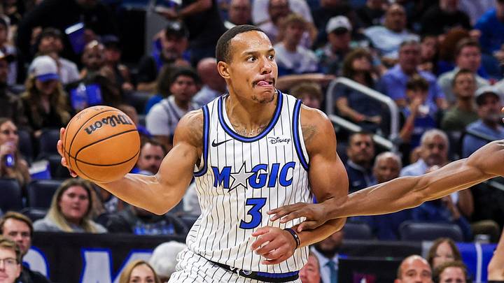 Oct 13, 2026; Orlando, Florida, USA; Orlando Magic guard Desmond Bane (3) passes against Cleveland Cavaliers forward Peyton Watson (8) during the first quarter at Kia Center. Mandatory Credit: Mike Watters-Imagn Images Oct 13, 2026; Orlando, Florida, USA; Orlando Magic guard Desmond Bane (3) passes against Cleveland Cavaliers forward Peyton Watson (8) during the first quarter at Kia Center. Mandatory Credit: Mike Watters-Imagn Images