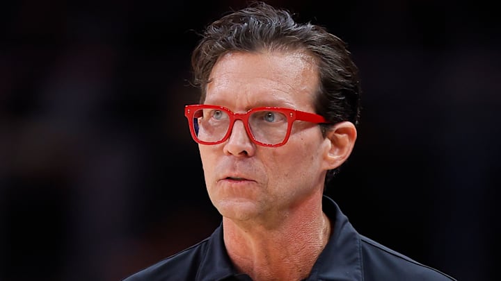 Atlanta Hawks head coach Quin Snyder looks on against the New Orleans Pelicans