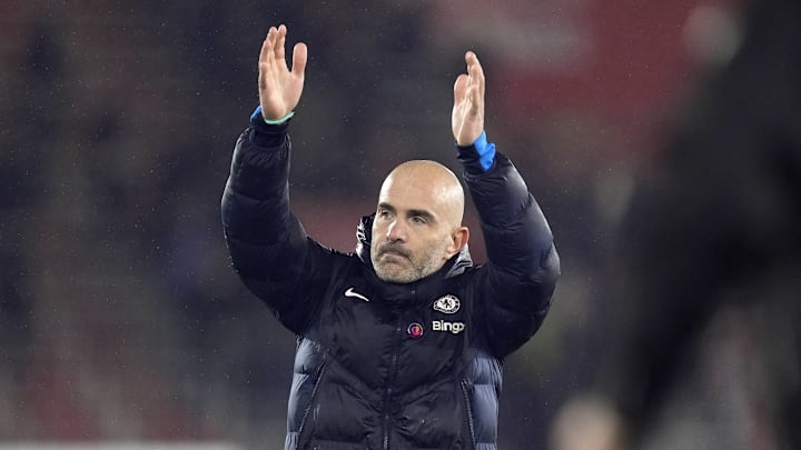 Enzo Maresca celebrated with Chelsea fans after his side beat Southampton.