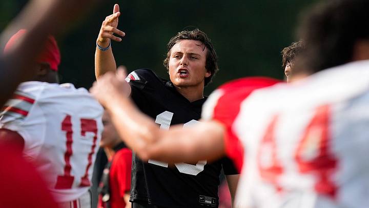 Julian Sayin is having fun in Arthur Smith's offense Julian Sayin is having fun in Arthur Smith's offense