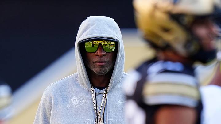 Oct 3, 2026; Boulder, Colorado, USA; Colorado Buffaloes head coach Deion Sanders before the game against the Texas Tech Red Raiders at Folsom Field. Mandatory Credit: Ron Chenoy-Imagn Images Oct 3, 2026; Boulder, Colorado, USA; Colorado Buffaloes head coach Deion Sanders before the game against the Texas Tech Red Raiders at Folsom Field. Mandatory Credit: Ron Chenoy-Imagn Images