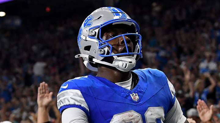 Aug 16, 2025; Detroit, Michigan, USA; Detroit Lions wide receiver Jackson Meeks (83) celebrates after scoring a touchdown against the Miami Dolphins in the second quarter at Ford Field. Mandatory Credit: Eamon Horwedel-Imagn Images Aug 16, 2025; Detroit, Michigan, USA; Detroit Lions wide receiver Jackson Meeks (83) celebrates after scoring a touchdown against the Miami Dolphins in the second quarter at Ford Field. Mandatory Credit: Eamon Horwedel-Imagn Images