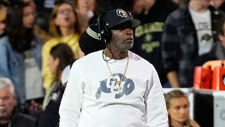 Oct 17, 2026; Boulder, Colorado, USA; Colorado Buffaloes head coach Deion Sanders during the second quarter against the Utah Utes at Folsom Field. Oct 17, 2026; Boulder, Colorado, USA; Colorado Buffaloes head coach Deion Sanders during the second quarter against the Utah Utes at Folsom Field.