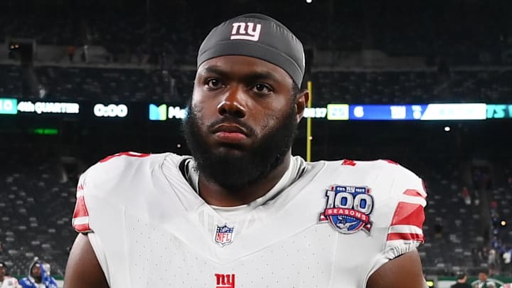 New York Giants offensive tackle Andrew Thomas 