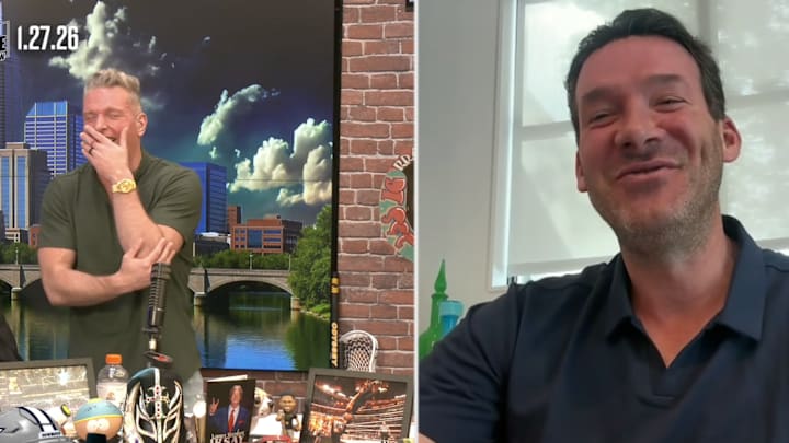 Tony Romo made an appearance on ‘The Pat McAfee Show’ on Tuesday.