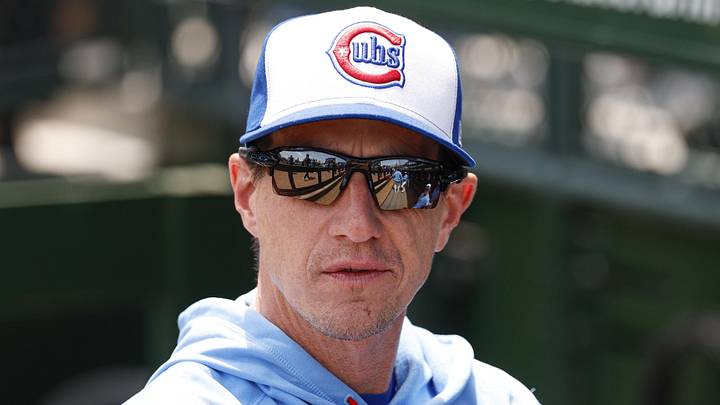 May 22, 2026; Chicago, Illinois, USA; Chicago Cubs manager Craig Counsell (11) looks on from the dugout before a baseball game against the Houston Astros at Wrigley Field. Mandatory Credit: Kamil Krzaczynski-Imagn Images