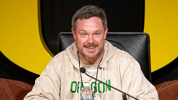Oregon head coach Dan Lanning speaks during a press availability Thursday, March 13, 2025, at the Hatfield-Dowlin Complex in Eugene, Ore. Oregon head coach Dan Lanning speaks during a press availability Thursday, March 13, 2025, at the Hatfield-Dowlin Complex in Eugene, Ore.