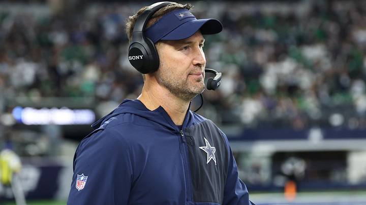 Dallas Cowboys head coach Brian Schottenheimer looks on before the game against the Philadelphia Eagles.