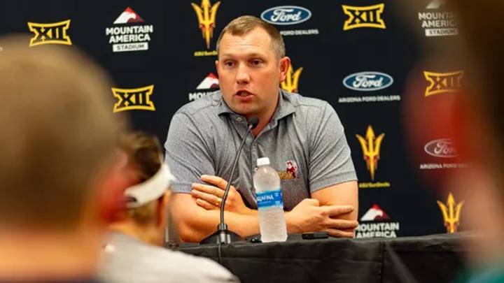 Arizona State head coach Kenny Dillingham speaks to members of the press at Arizona State University in Tempe, on Sept. 22, 2026. Arizona State head coach Kenny Dillingham speaks to members of the press at Arizona State University in Tempe, on Sept. 22, 2026.