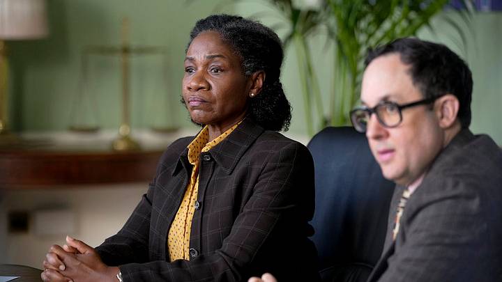 THE RAINMAKER -- Episode 107 -- Pictured: (l-r) Karen Bryson as Dot Black, P.J. Byrne as Deck Shifflet THE RAINMAKER -- Episode 107 -- Pictured: (l-r) Karen Bryson as Dot Black, P.J. Byrne as Deck Shifflet