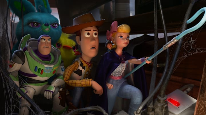 FRIENDS IN LOW PLACES -- In Disney and Pixar’s “Toy Story 4,” the toys find themselves in the dusty shadows of Second Chance Antiques—a massive set that had to be stocked with thousands of objects, creating nooks and crannies that serve as the toys’ secret corridors. Featuring Annie Potts, Tom Hanks, Tim Allen, Jordan Peele and Keegan-Michael Key as the voices of Bo Peep, Woody, Buzz Lightyear, Bunny and Ducky, “Toy Story 4” opens in U.S. theaters on June 21, 2019. ©2019 Disney/Pixar. All Rights
