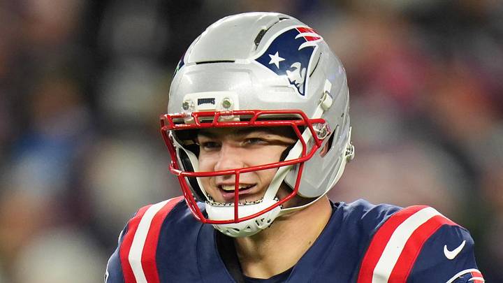Jan 11, 2026; Foxborough, MA, USA; New England Patriots quarterback Drake Maye (10) celebrates during the fourth quarter against the Los Angeles Chargers in an AFC Wild Card Round game at Gillette Stadium. Mandatory Credit: David Butler II-Imagn Images Jan 11, 2026; Foxborough, MA, USA; New England Patriots quarterback Drake Maye (10) celebrates during the fourth quarter against the Los Angeles Chargers in an AFC Wild Card Round game at Gillette Stadium. Mandatory Credit: David Butler II-Imagn Images