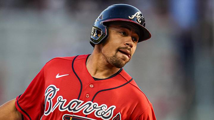 May 15, 2026; Cumberland, Georgia, USA; Atlanta Braves designated hitter Drake Baldwin (30) reacts after hitting a home run against the Boston Red Sox center during the first inning at Truist Park. Mandatory Credit: Dale Zanine-Imagn Images May 15, 2026; Cumberland, Georgia, USA; Atlanta Braves designated hitter Drake Baldwin (30) reacts after hitting a home run against the Boston Red Sox center during the first inning at Truist Park. Mandatory Credit: Dale Zanine-Imagn Images