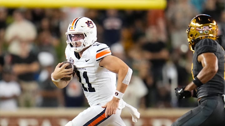 Auburn Tigers quarterback Jackson Arnold leads the SEC in rushing.