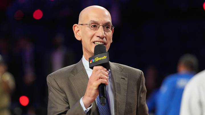 Feb 15, 2026; Inglewood, California, USA; NBA commissioner Adam Silver speaks to media after the 75th NBA All Star Game at Intuit Dome. Mandatory Credit: Kirby Lee-Imagn Images Feb 15, 2026; Inglewood, California, USA; NBA commissioner Adam Silver speaks to media after the 75th NBA All Star Game at Intuit Dome. Mandatory Credit: Kirby Lee-Imagn Images