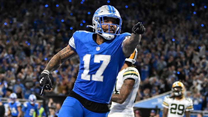 Detroit Lions wide receiver Tim Patrick (17). Detroit Lions wide receiver Tim Patrick (17).