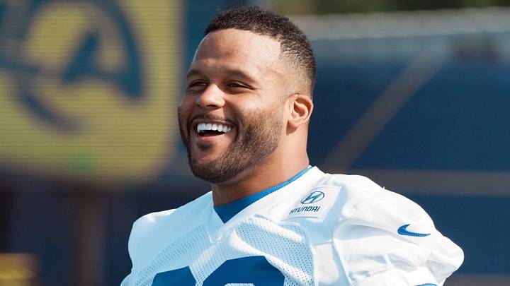 Los Angeles Rams defensive end Aaron Donald. Los Angeles Rams defensive end Aaron Donald.