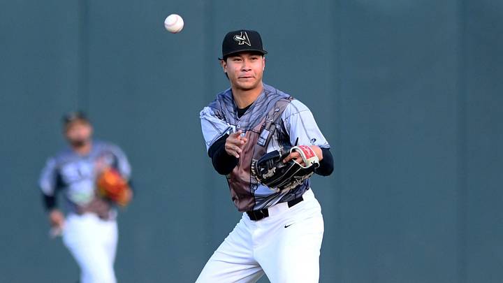 GreenJackets infielder Tate Southisene (7) throws the ball during the Augusta GreenJackets and the Kannapolis Cannon Ballers game at SRP Park on Saturday, May 2, 2026. The GreenJackets celebrated Star Wars night with fireworks and a jersey auction. Mandatory Credit: Katie Goodale - Augusta Chronicle/USA TODAY NETWORK