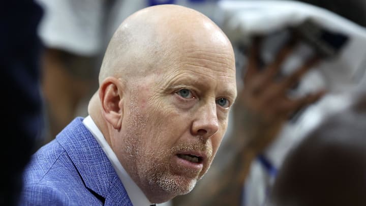Mar 20, 2026; Philadelphia, PA, USA; UCLA Bruins head coach Mick Cronin reacts in the first half during a first round game of the men's 2026 NCAA Tournament at Xfinity Mobile Arena. Mandatory Credit: Bill Streicher-Imagn Images