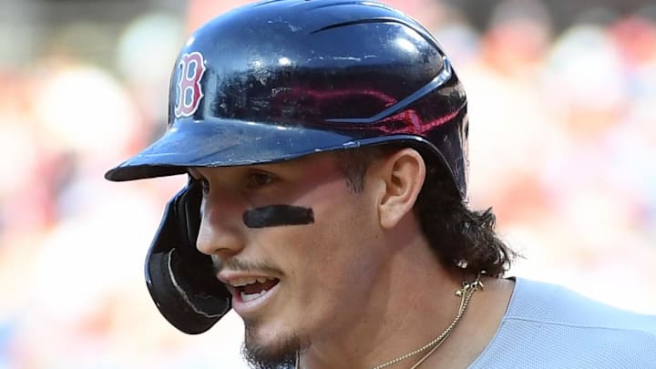 Boston Red Sox outfielder Jarren Duran (16) celebrates after hitting a home run during the first inning against the Philadelphia Phillies at Citizens Bank Park on July 21. 