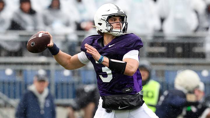 Penn State Nittany Lions quarterback Rocco Becht (3) Penn State Nittany Lions quarterback Rocco Becht (3)