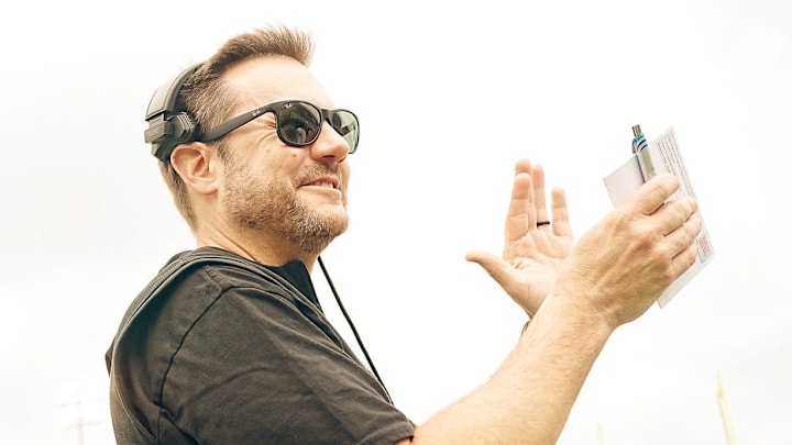 New Arkansas coach Ryan Silverfield claps during a Memphis Tigers football spring game between the blue and gray team on Saturday, April 26, 2025 at Simmons Liberty Bank Stadium in Memphis, Tenn.