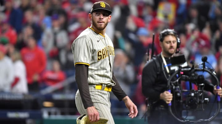 Oct 21, 2022; Philadelphia, Pennsylvania, USA; San Diego Padres starting pitcher Joe Musgrove (44)