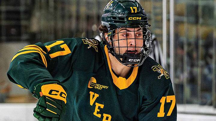 Vermont forward Colin Kessler led the Catamounts in scoring with 10 goals and 16 assists in 2025-26. Vermont forward Colin Kessler led the Catamounts in scoring with 10 goals and 16 assists in 2025-26.