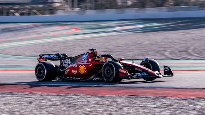 Lewis Hamilton Barcelona Ferrari Test Day 2