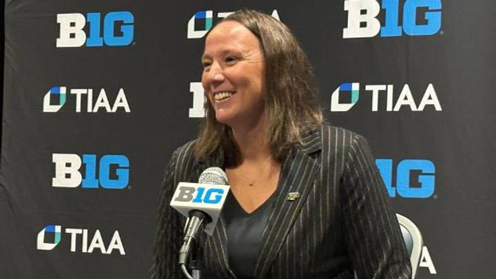 Purdue women's basketball coach Katie Gearlds. Purdue women's basketball coach Katie Gearlds.