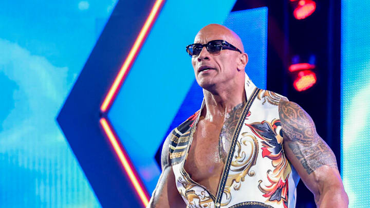 The Rock making his entrance at WrestleMania XL