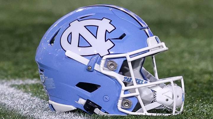 Oct 28, 2023; Atlanta, Georgia, USA; A detailed view of a North Carolina Tar Heels helmet on the field before a game against the Georgia Tech Yellow Jackets at Bobby Dodd Stadium at Hyundai Field. Mandatory Credit: Brett Davis-Imagn Images Oct 28, 2023; Atlanta, Georgia, USA; A detailed view of a North Carolina Tar Heels helmet on the field before a game against the Georgia Tech Yellow Jackets at Bobby Dodd Stadium at Hyundai Field. Mandatory Credit: Brett Davis-Imagn Images