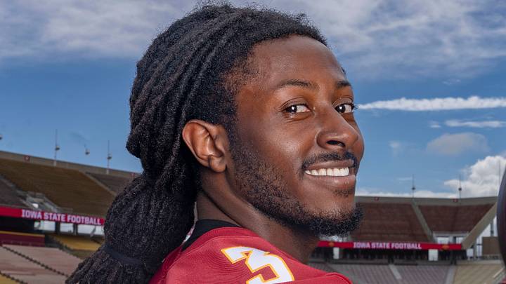Iowa State defensive back Jontez Williams stands for a portrait during Iowa State football media day at Jack Trice Stadium on July 25, 2025, in Ames Iowa State defensive back Jontez Williams stands for a portrait during Iowa State football media day at Jack Trice Stadium on July 25, 2025, in Ames