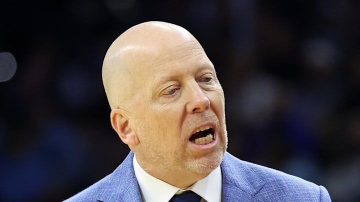 Mar 20, 2026; Philadelphia, PA, USA; UCLA Bruins head coach Mick Cronin reacts in the second half during a first round game of the men's 2026 NCAA Tournament at Xfinity Mobile Arena. Mandatory Credit: Bill Streicher-Imagn Images