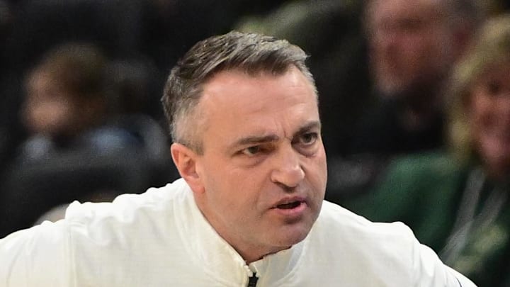 Toronto Raptors head coach Darko Rajakovic looks on in the second quarter against the Milwaukee Bucks.