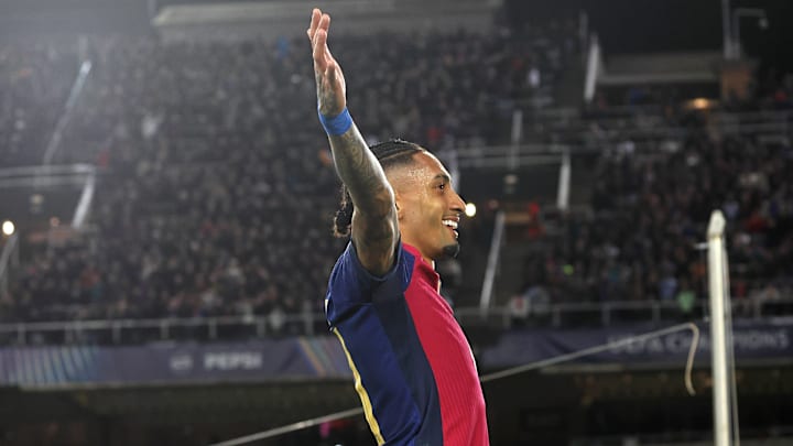 Raphinha is in the form of his life for Barcelona this season.