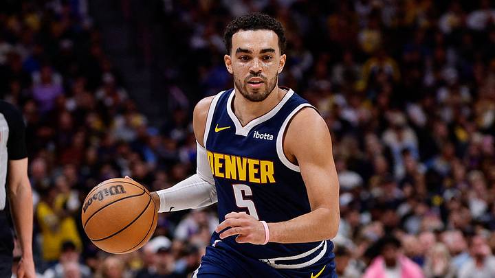 Mar 5, 2026; Denver, Colorado, USA; Denver Nuggets guard Tyus Jones (5) controls the ball against Los Angeles Lakers forward Rui Hachimura (28) in the first quarter at Ball Arena. Mandatory Credit: Isaiah J. Downing-Imagn Images Mar 5, 2026; Denver, Colorado, USA; Denver Nuggets guard Tyus Jones (5) controls the ball against Los Angeles Lakers forward Rui Hachimura (28) in the first quarter at Ball Arena. Mandatory Credit: Isaiah J. Downing-Imagn Images